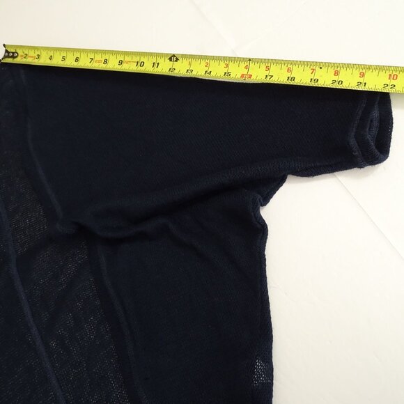 Aeropostale Blue Lightweight Open Front Knit Cardigan Sweater Women Size L - Picture 8 of 9